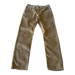 Levi's 314 Shaping Straight relaxed Corduroy Pants Women's Size 30x30 Tan